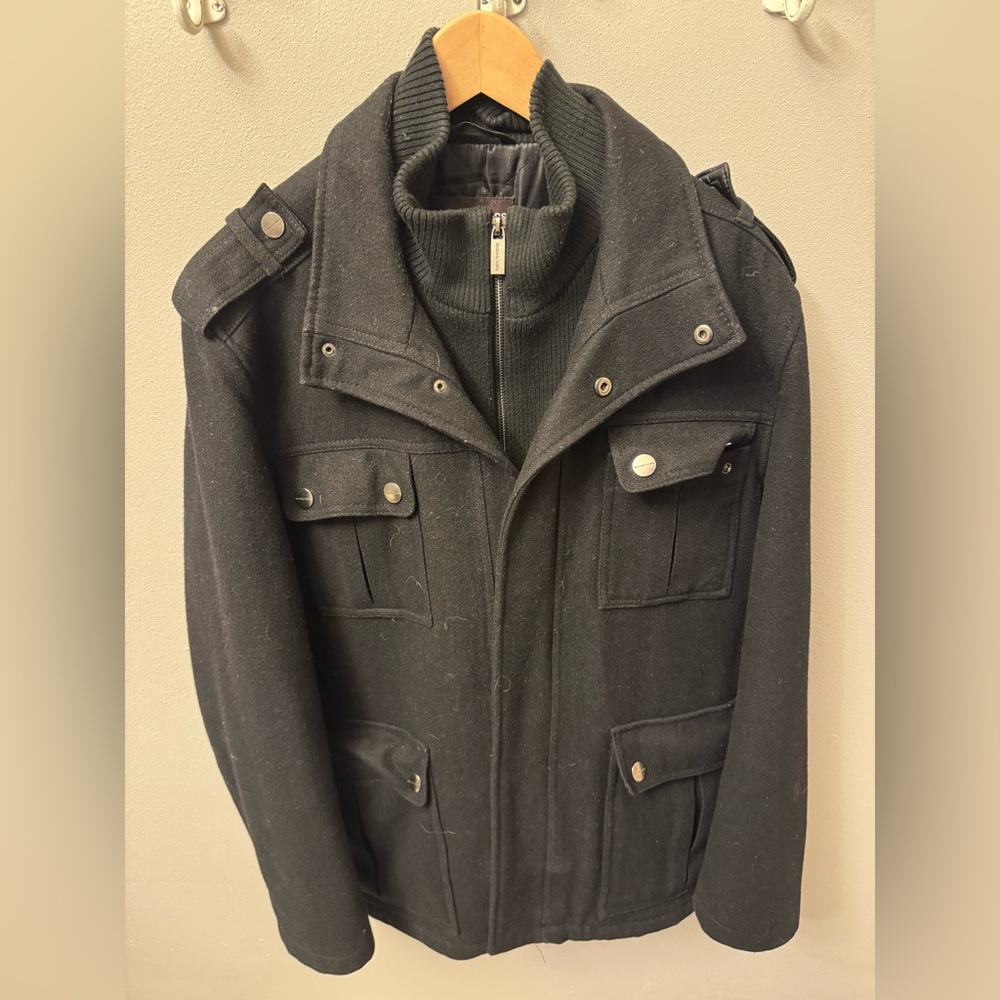 Men's Michael Kor’s Black Military Style Jacket Size Large